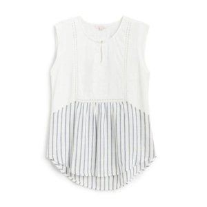 Skies are Blue cap sleeve boho top szM